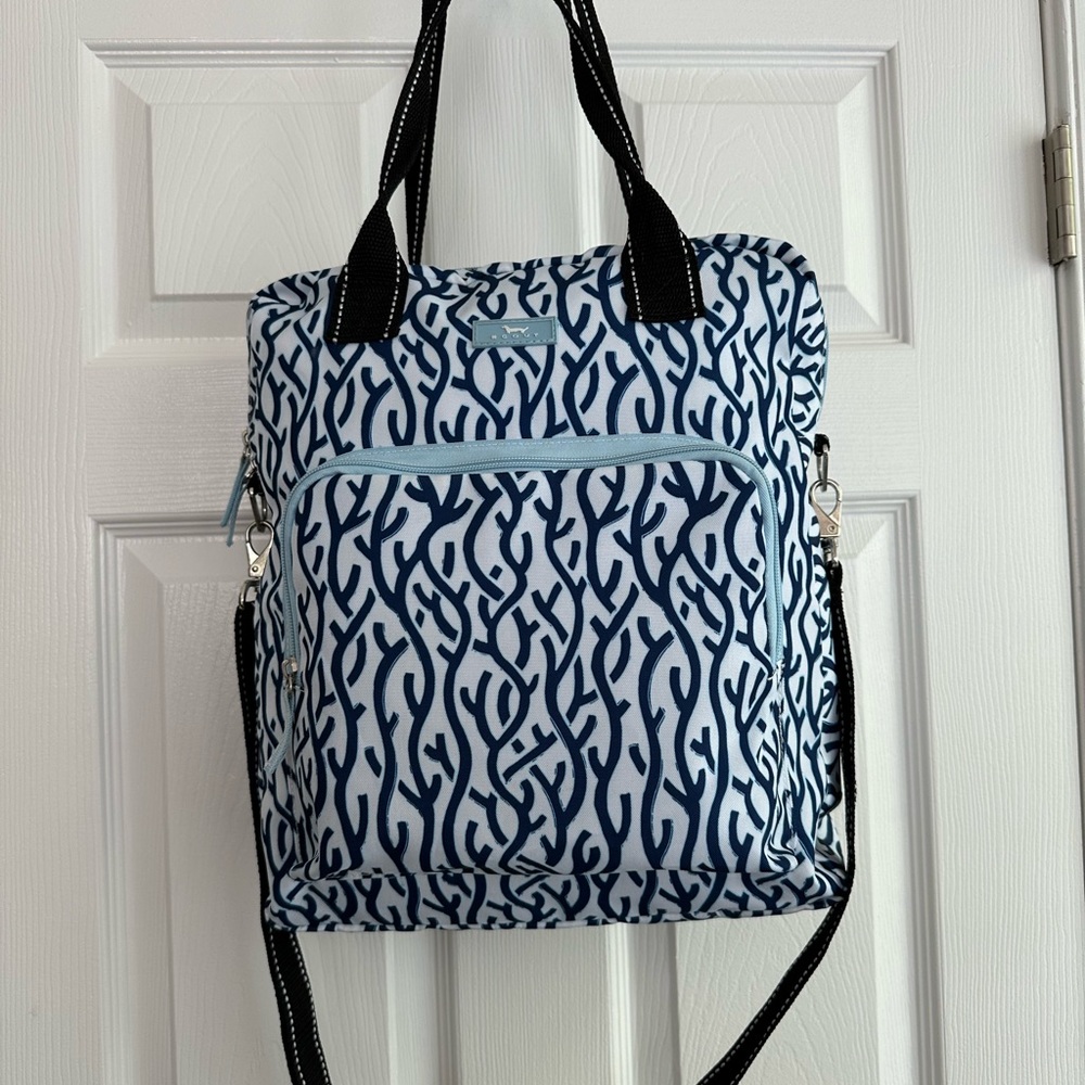 Scout Blue Coral Bag with Pouch and Shoulder Strap
